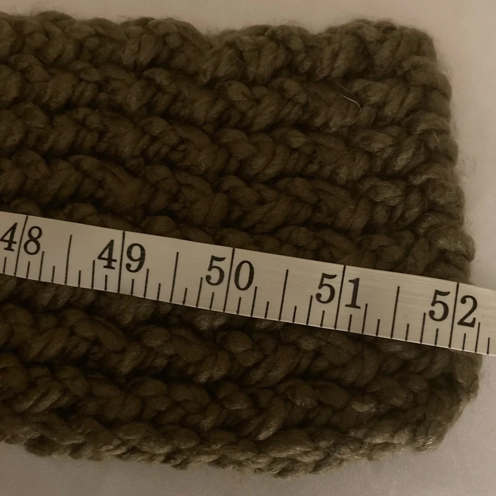 Handmade chunky knit brown scarf for adults